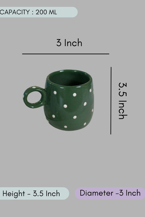 Christmas Cuddle Mug- Green Polka