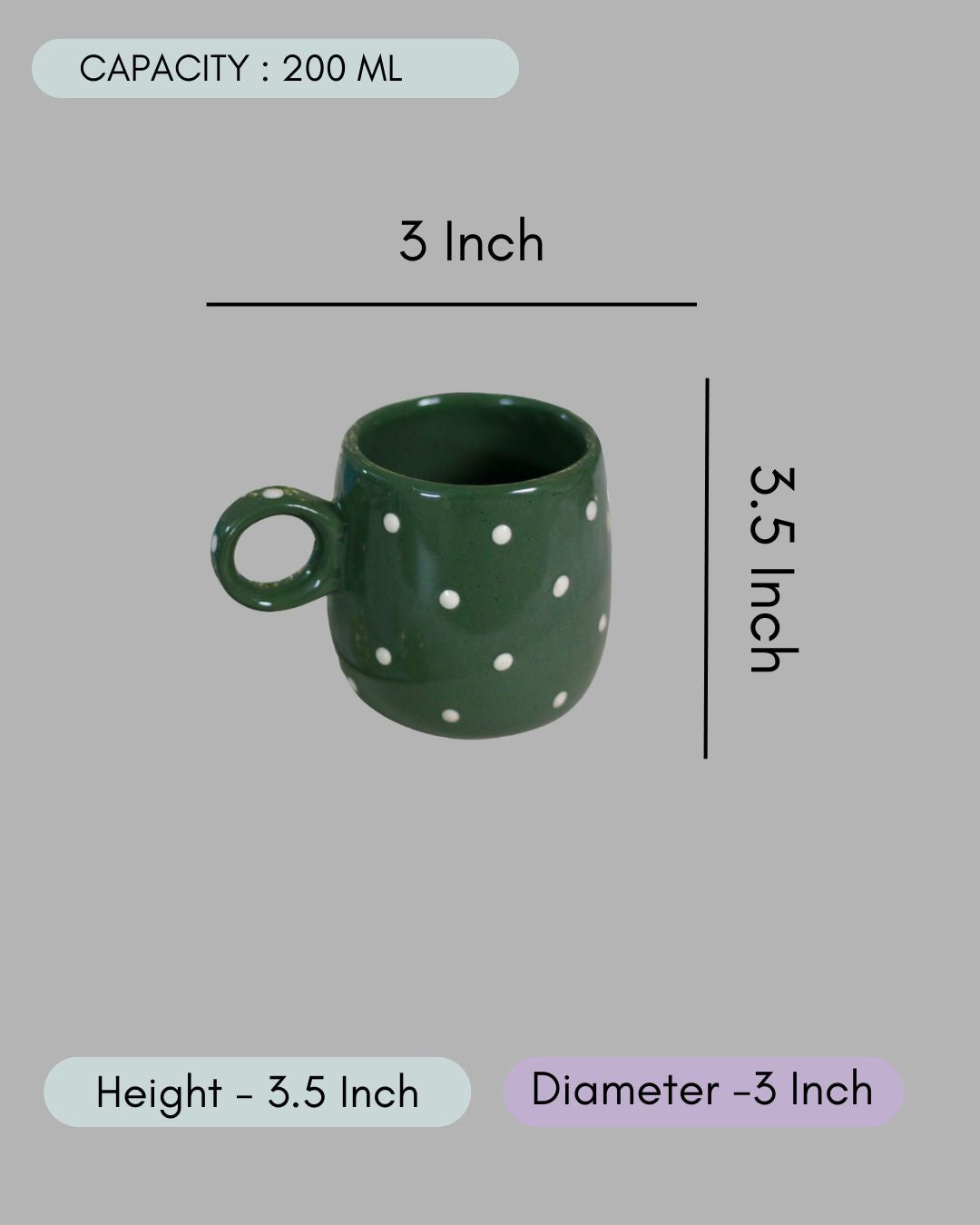 Christmas Cuddle Mug- Green Polka