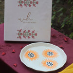 Sunflower Plate in a Gift Box handmade in india