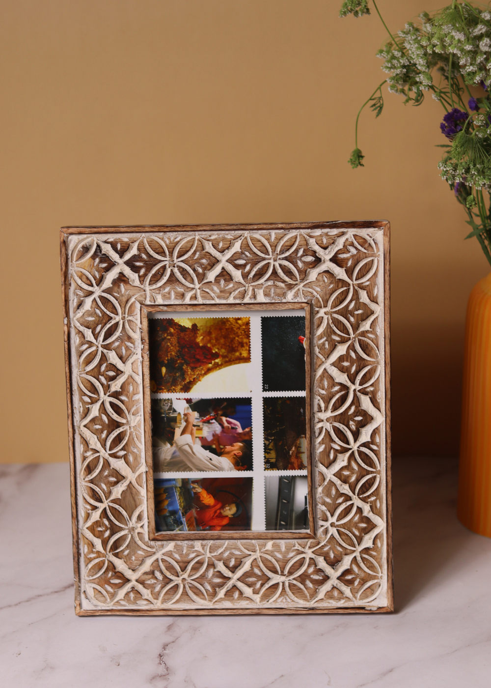 Wooden photo frame for living room 