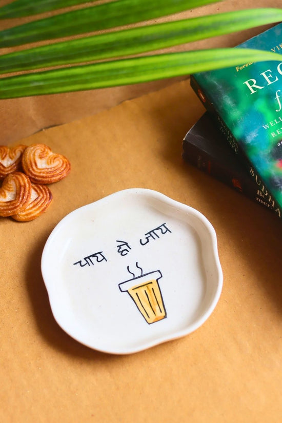 Chai Ho Jaye Handmade Dessert Plate - The Chai Lovers Edit made by ceramic