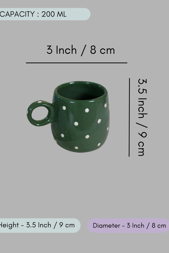 Christmas Cuddle Mug- Green Polka