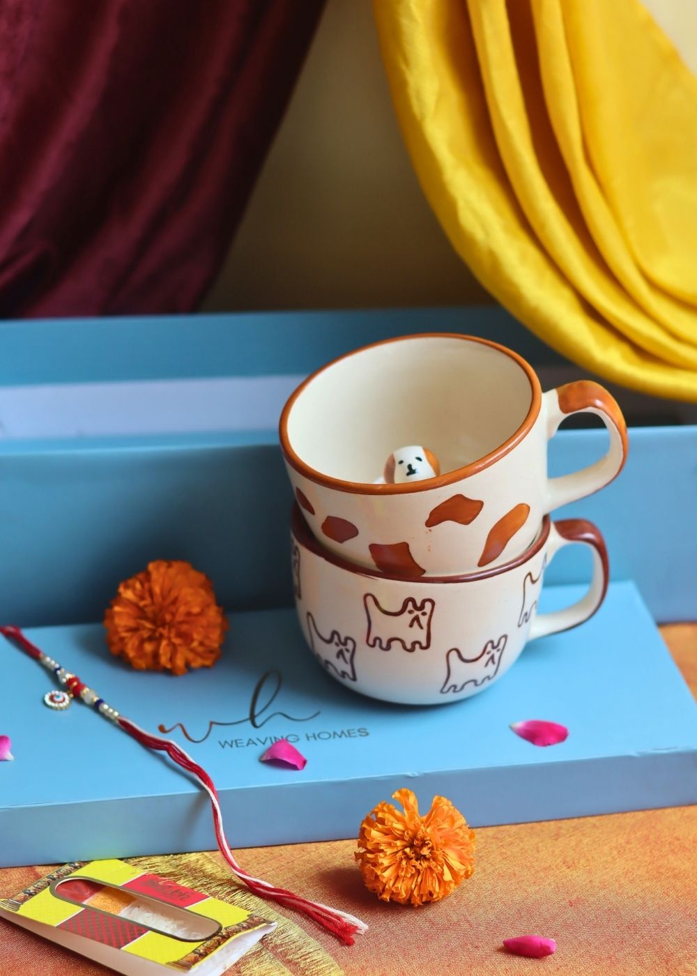 Dog & OG Cat Mug rakhi Gift Box with premium quality material