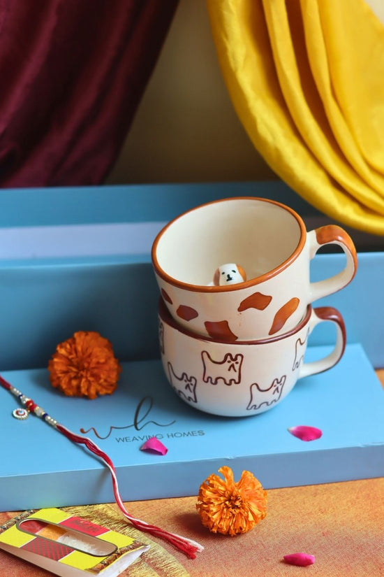 Dog & OG Cat Mug rakhi Gift Box with premium quality material