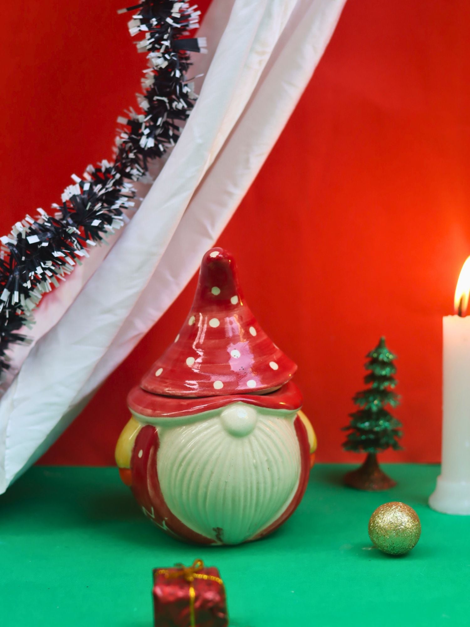 The cutest Santa Jar handmade in India