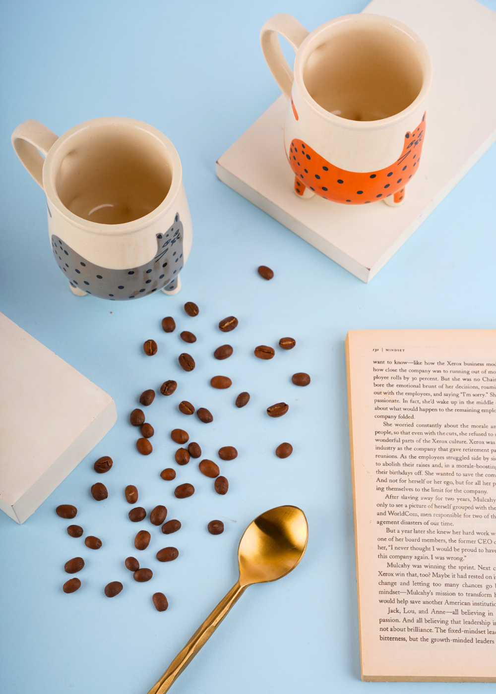 grey & orange cat mug with premium quality material