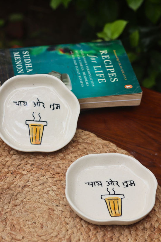 Chai or Tum Handmade Dessert Plate - The Chai Lovers Edit made by ceramic