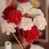 Red & white dried flowers bouquet