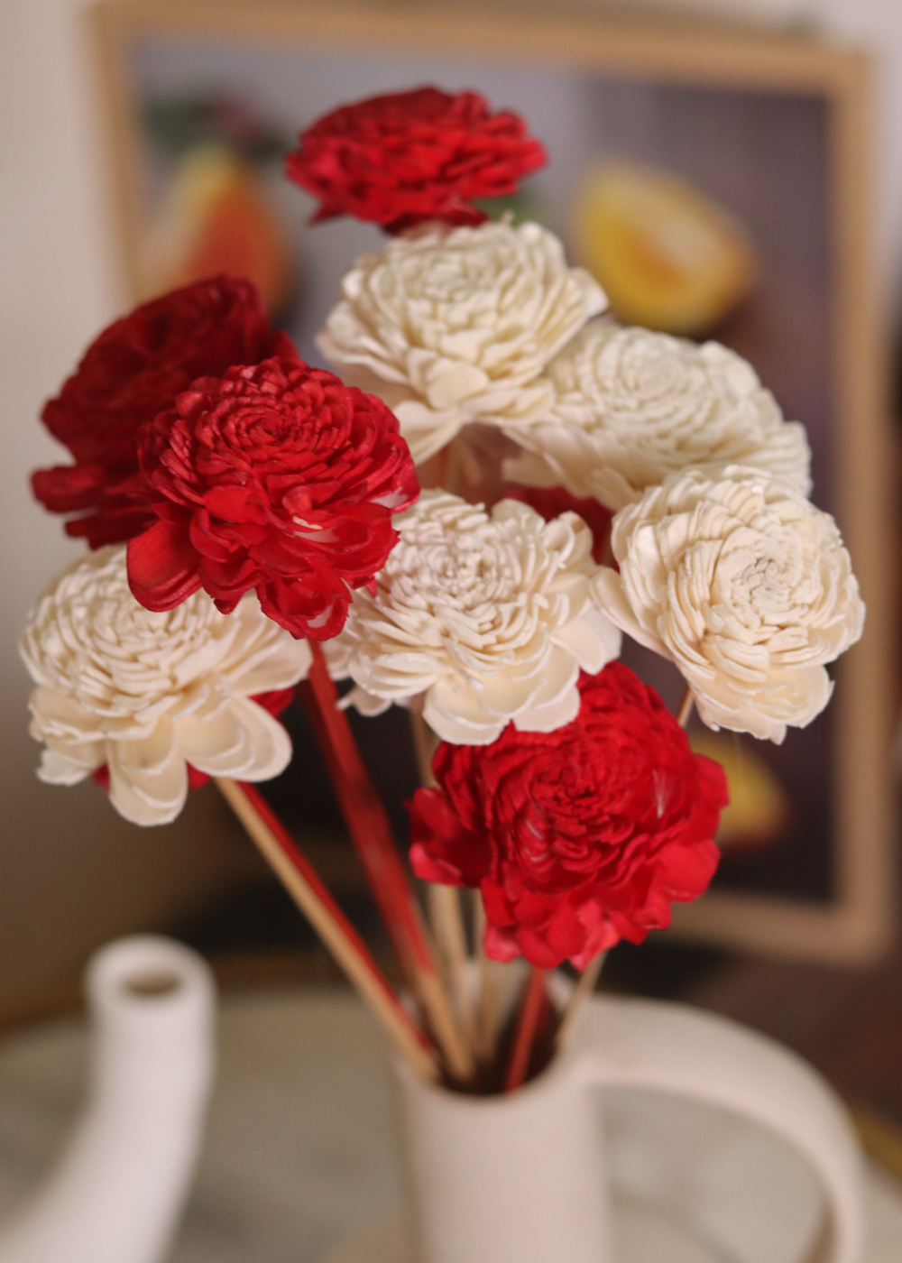 Red & White Roses Bunch