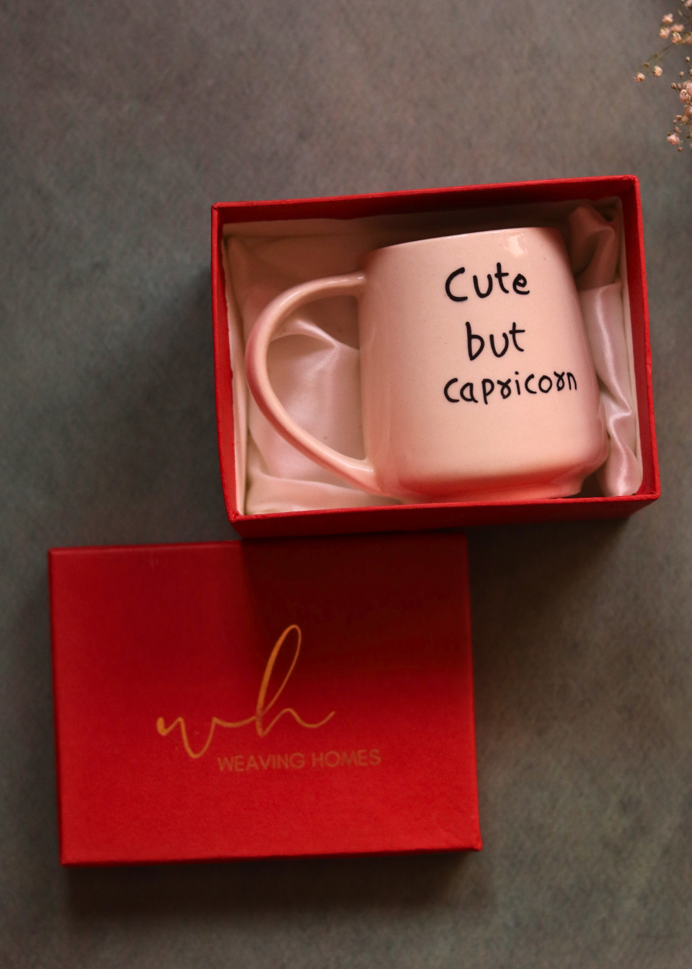cute but capricorn mug in a gift box made by ceramic 