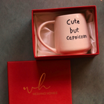 cute but capricorn mug in a gift box made by ceramic 