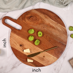 Round cheese board height & breadth