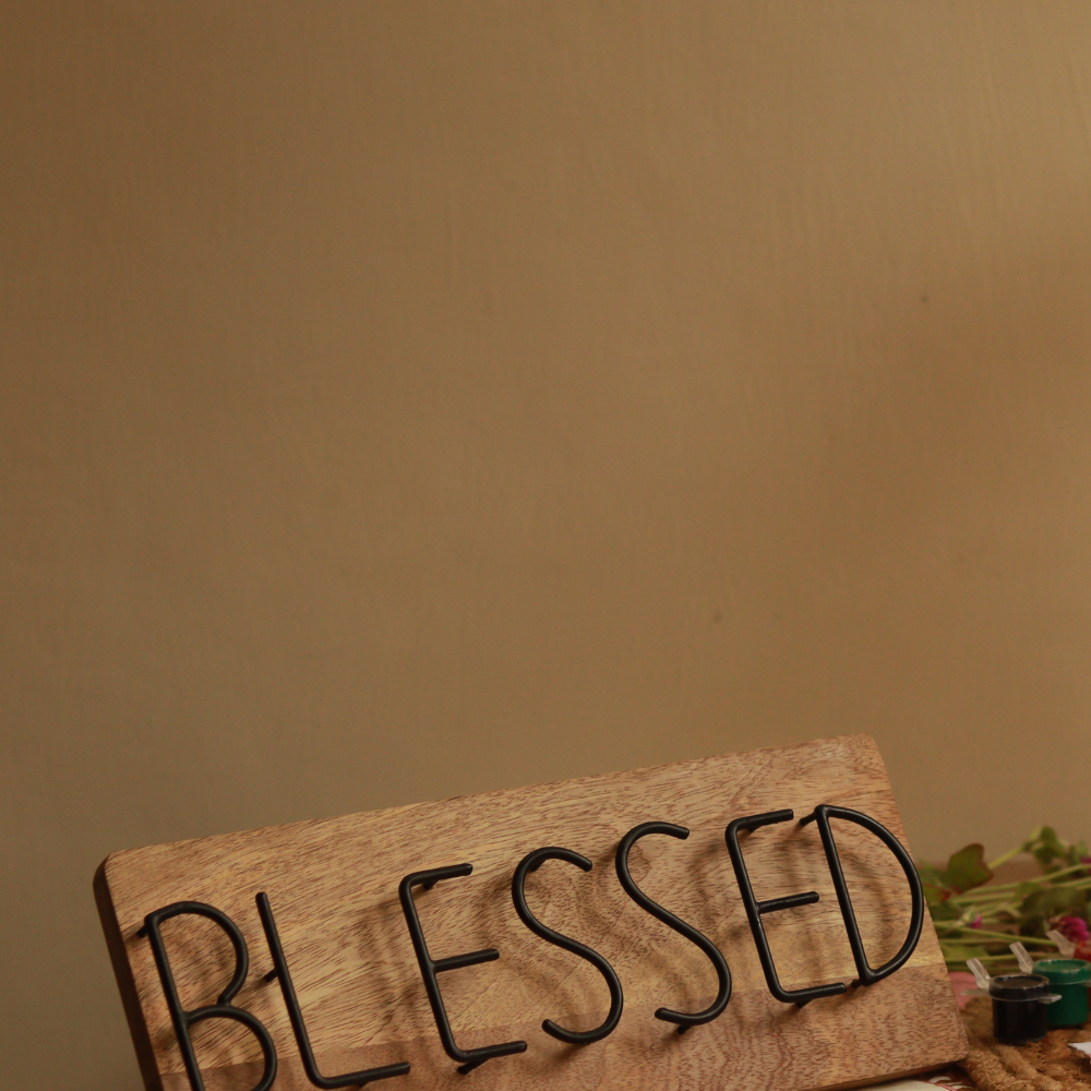 Blessed wooden board wall hanging