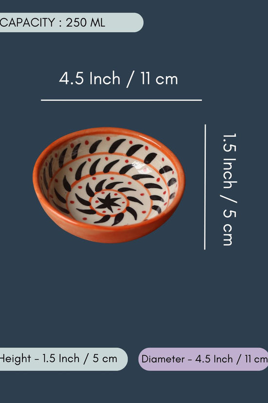 Orange Spiral Nut Bowl