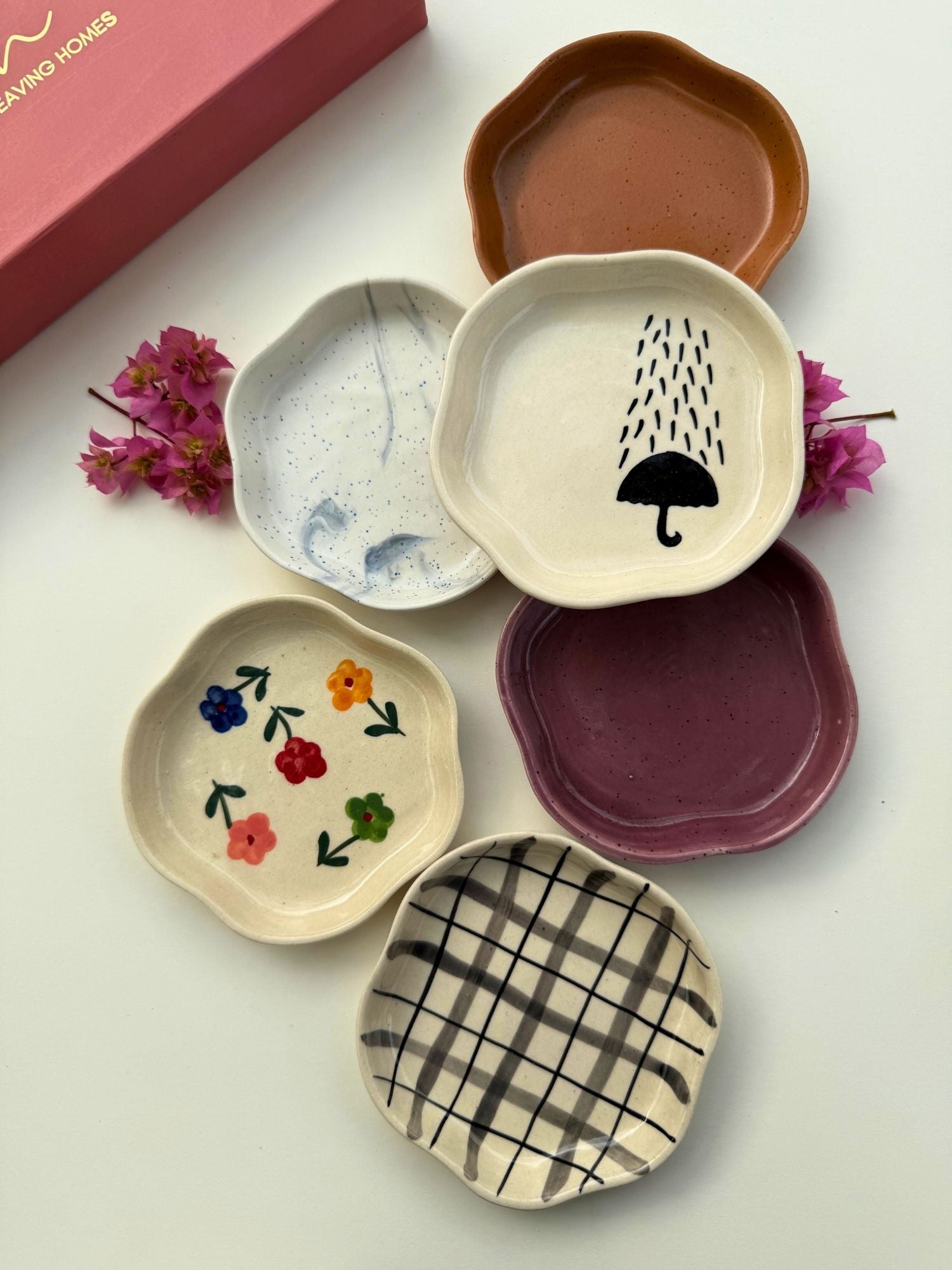 Set of 6 Classic treat handmade dessert plate (for the price of 5) made by ceramic