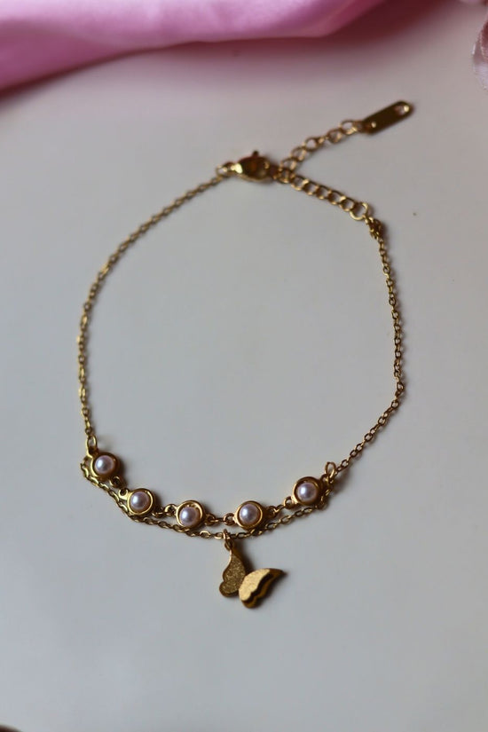 anti tarnish Butterfly Anklet