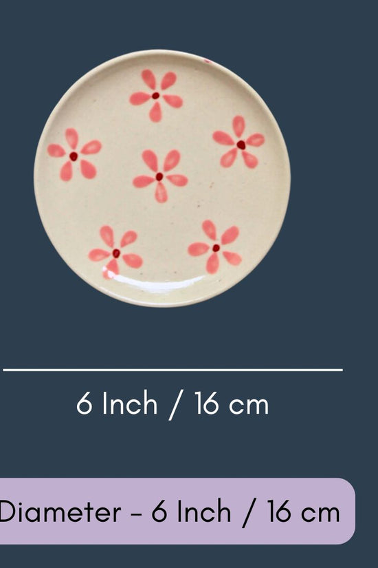 Pink Flowers - Dessert Plates