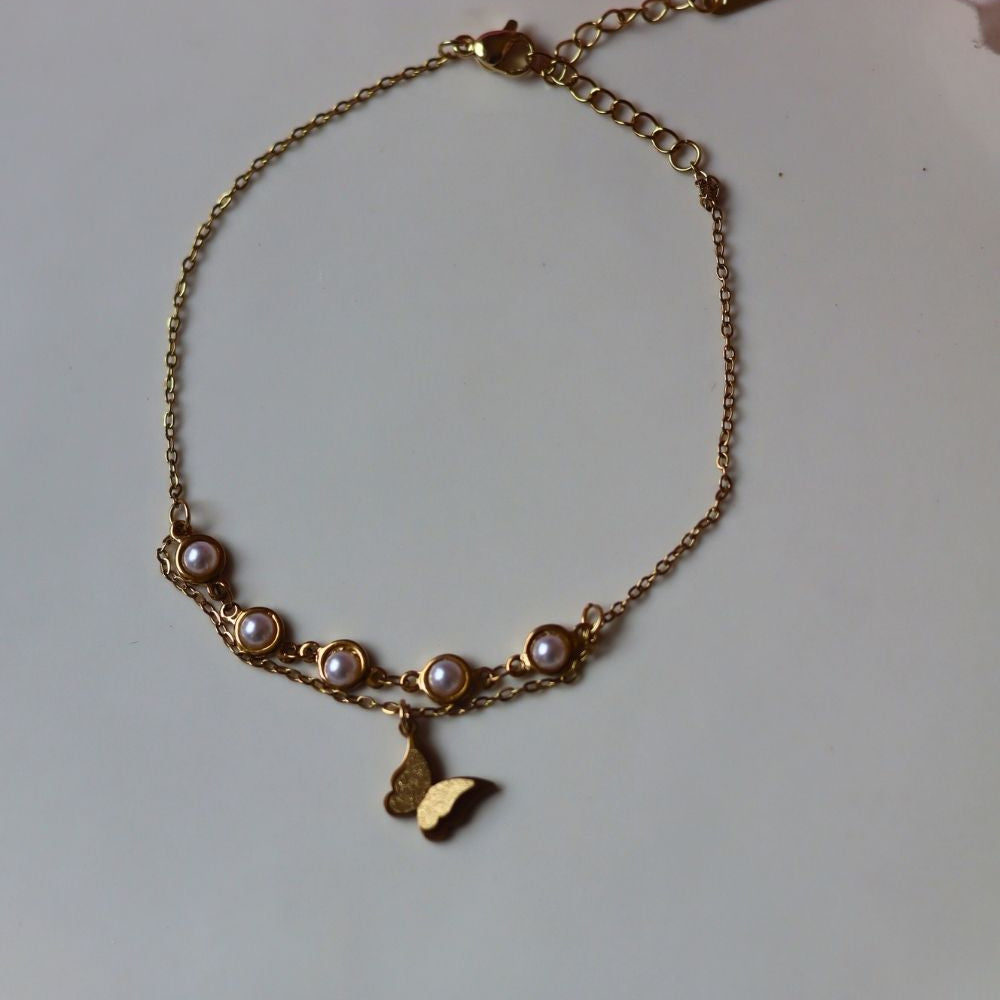 Hypoallergic Butterfly Anklet