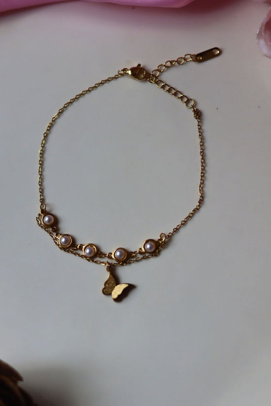 Hypoallergic Butterfly Anklet