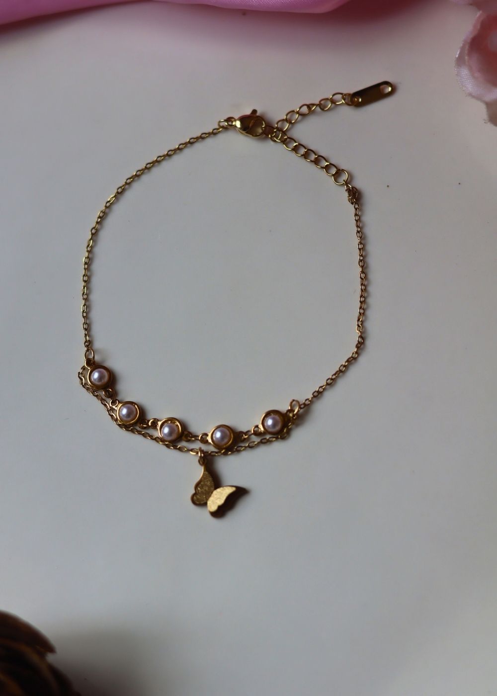 Hypoallergic Butterfly Anklet