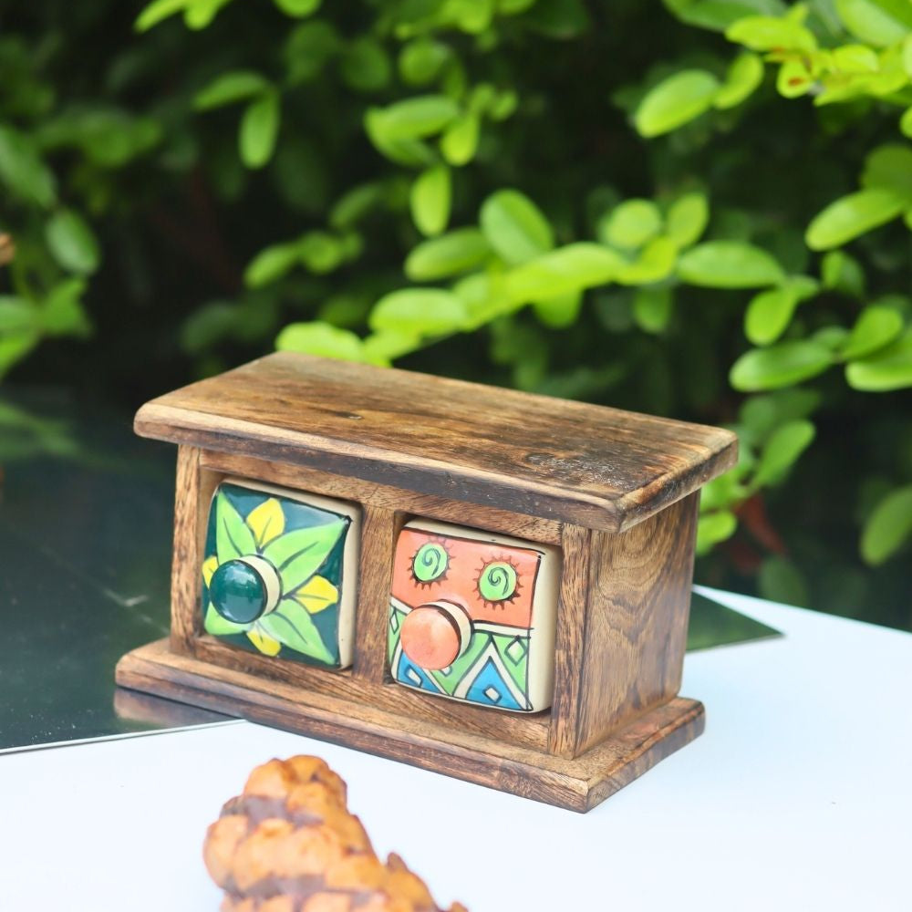 handmade Wooden Decor Drawer - Boho Bliss