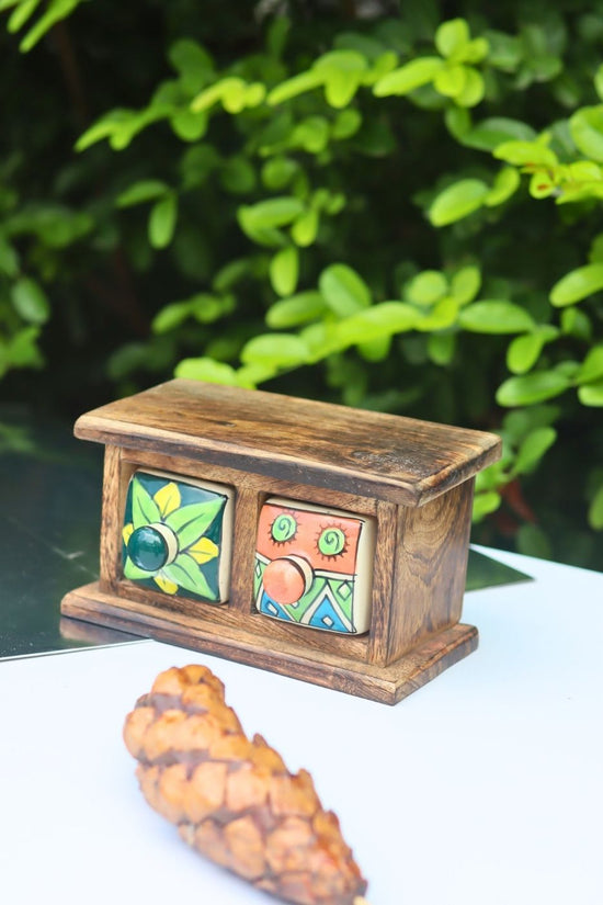 handmade Wooden Decor Drawer - Boho Bliss