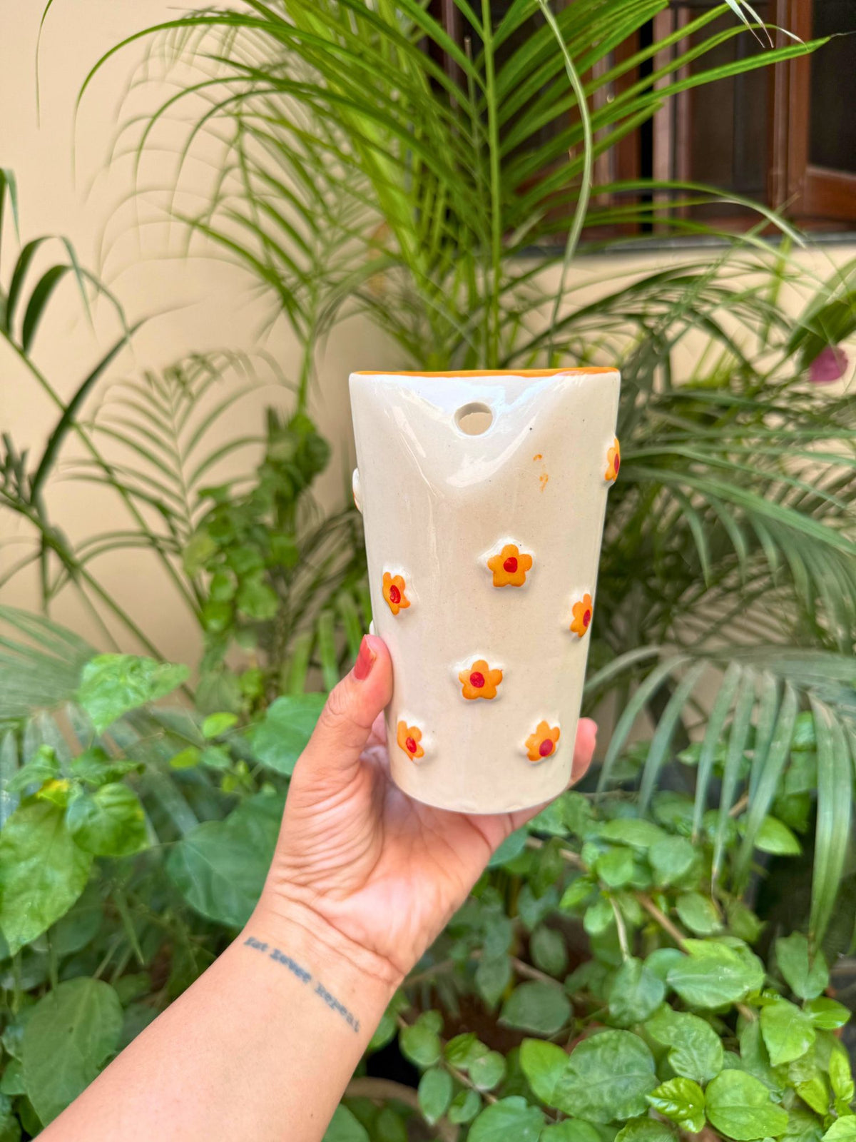 Handmade Yellow Spring Tumbler 