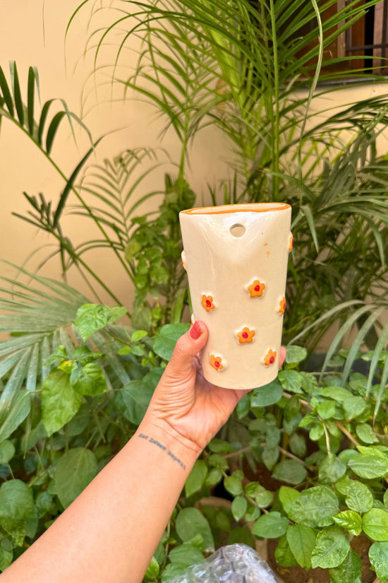 Yellow Spring Tumbler  made by ceramic