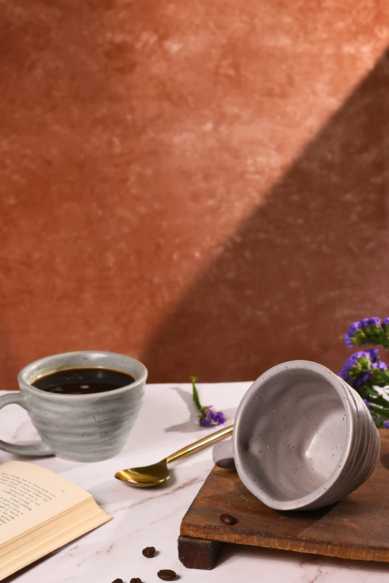 Ceramic coffee mug grey 