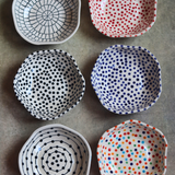 Set of 6 Polka & Lined Bowls (For the Price of 5)