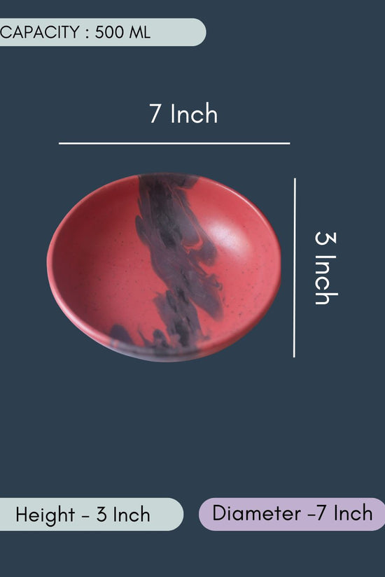 Red & Black Ombre Bowl