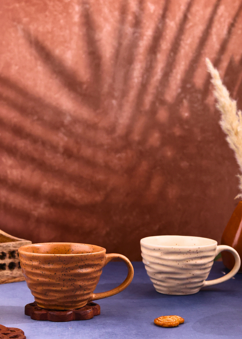Mocha & White Twirl Coffee Mug- Set of Two