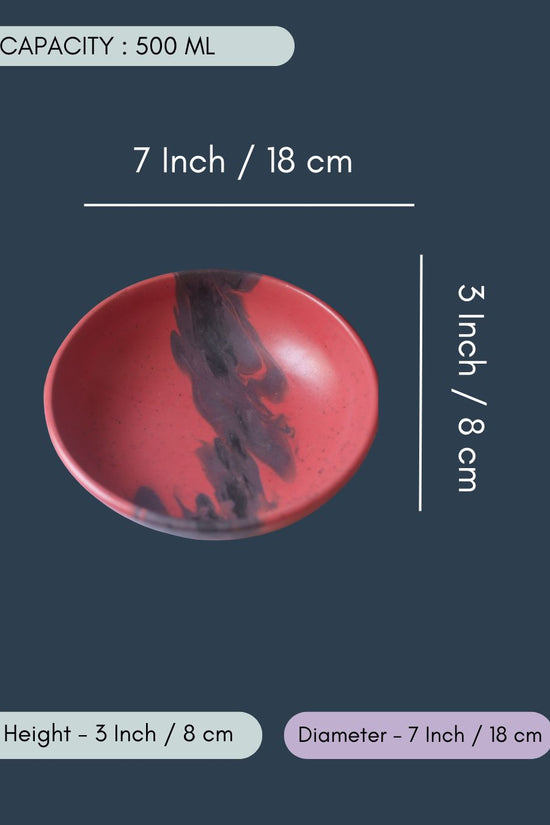 Red & Black Ombre Bowl