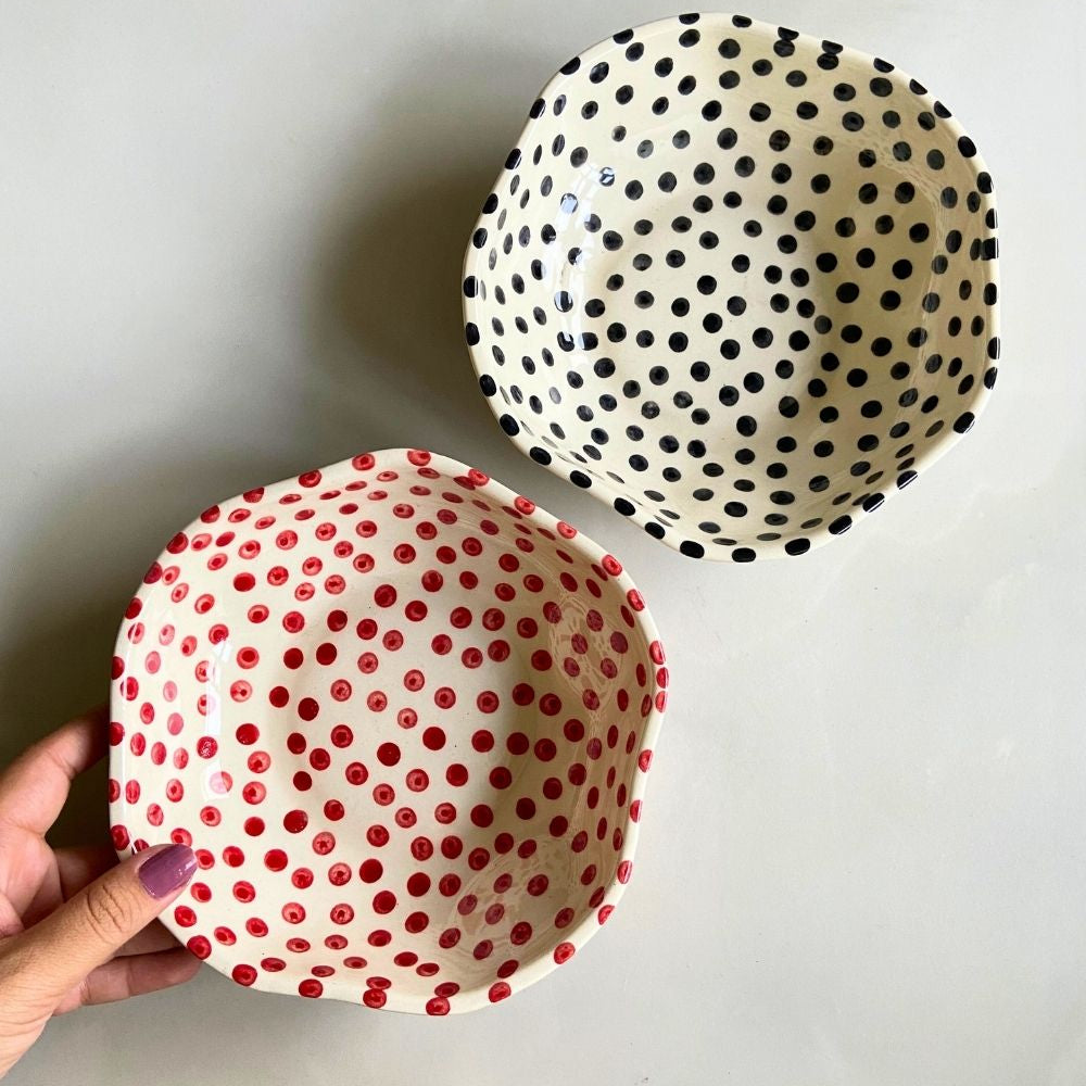 Handmade Polka Bowl combo