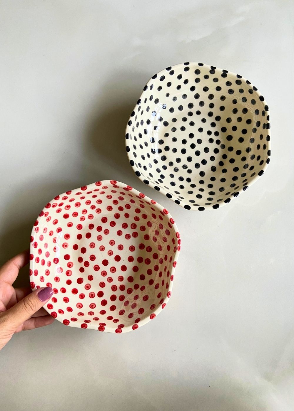 Handmade Polka Bowl combo