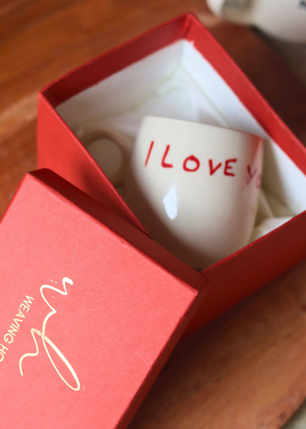 I love you coffee mug in gift box 