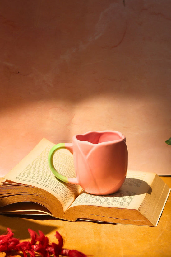 Tulip Coffee Mug - Pink made by ceramic