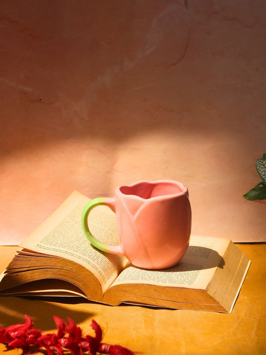 Tulip Coffee Mug - Pink made by ceramic