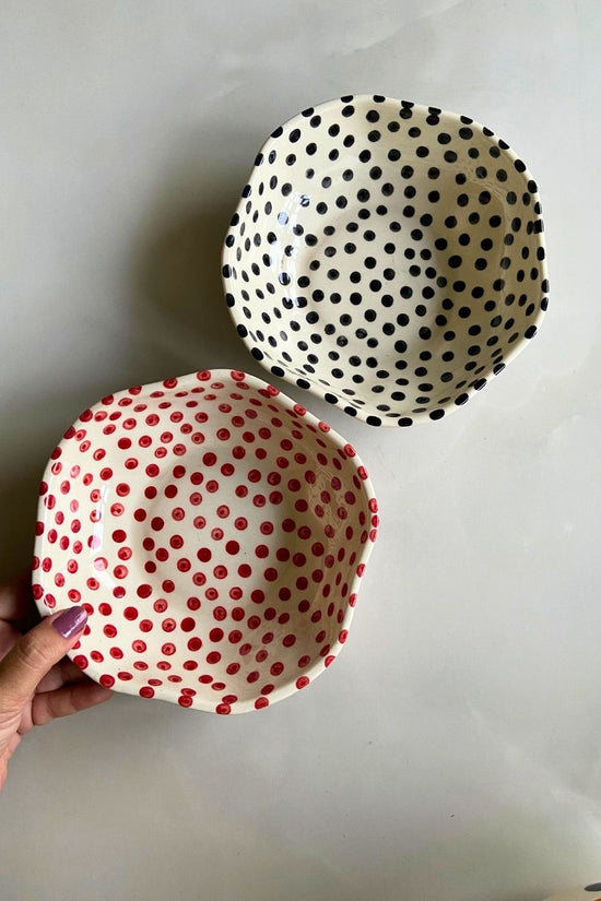 Red & black POlka Bowls Combo handmade In india 