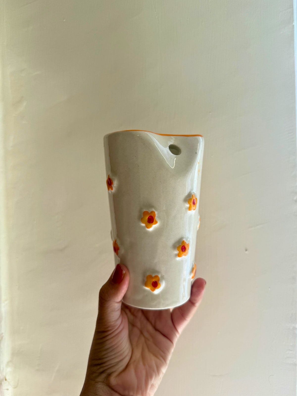 Yellow Spring Tumbler  handmade in India