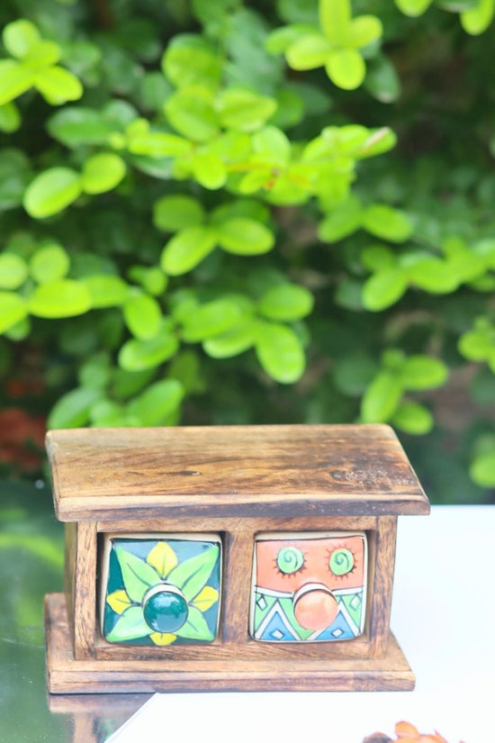Wooden Decor Drawer - Boho Bliss handmade in India