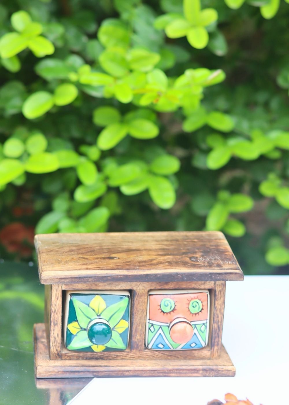 Wooden Decor Drawer - Boho Bliss handmade in India