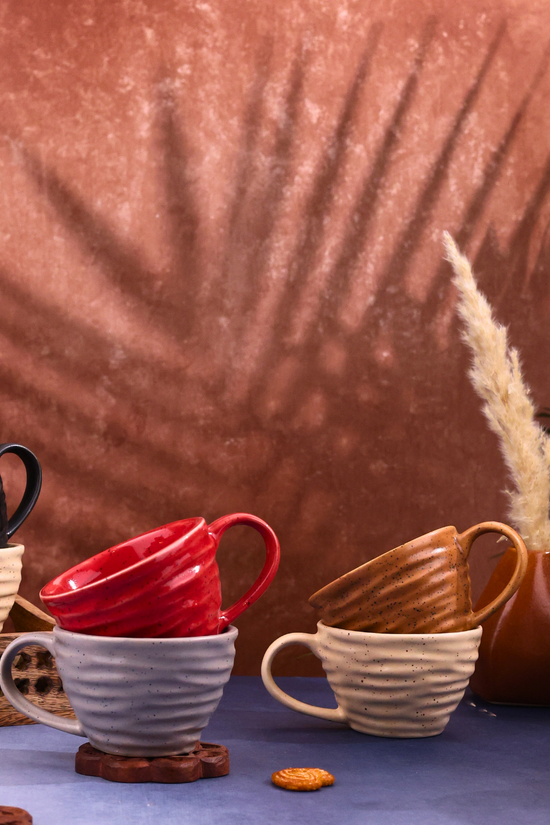 handmade twirl mugs set of four combo