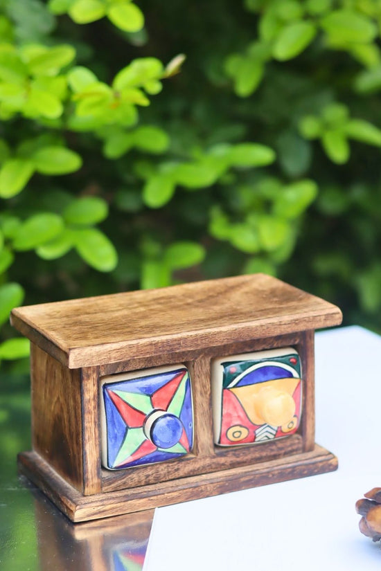 handmade Wooden Decor Drawer – Abstract Aura