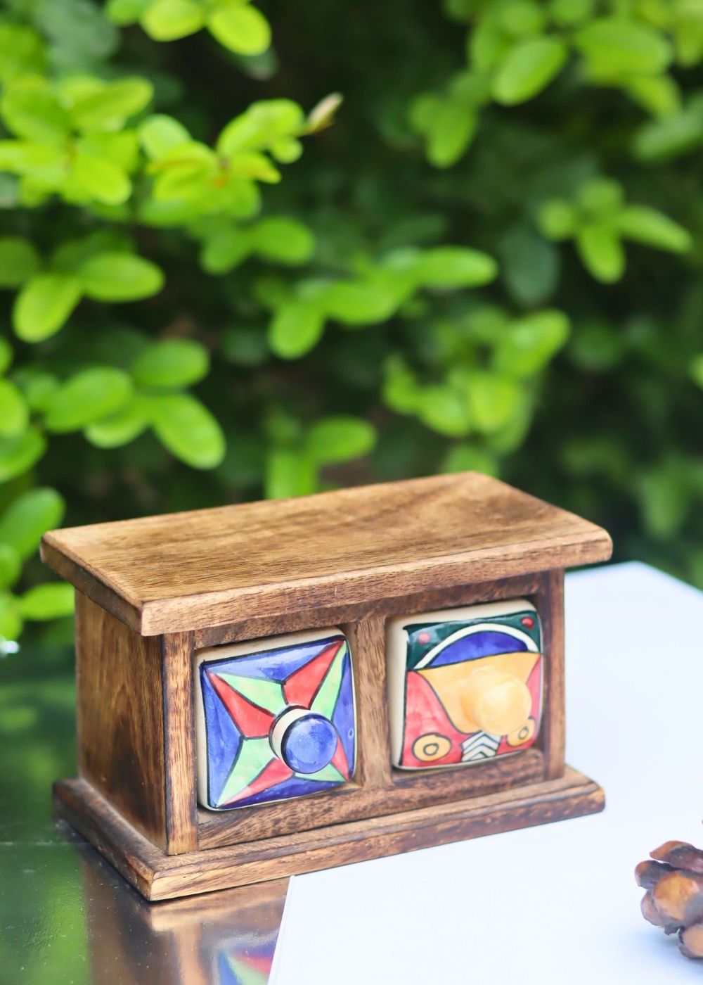 handmade Wooden Decor Drawer – Abstract Aura