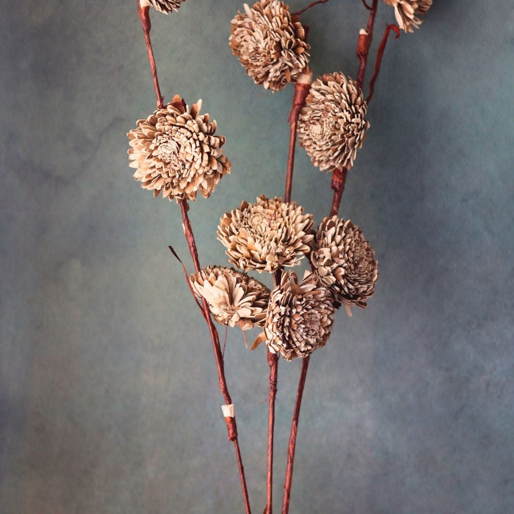 handmade brown chrysanthemums bunch