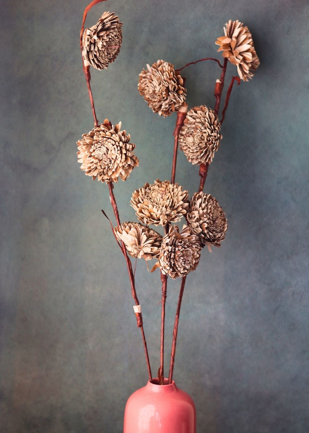 handmade brown chrysanthemums bunch