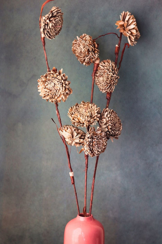 handmade brown chrysanthemums bunch