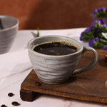 grey twirl coffee mug made by ceramic 