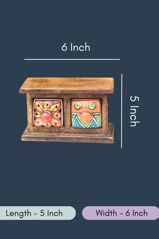 Wooden Decor Drawer – Artistic Bloom